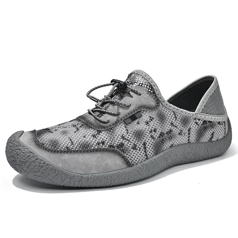 Factory Supply Large Size Feet Genuine Leather Mesh Upper Breathable Hand Made Sewing Men Cool Summer Shoes Sandals NovaCart