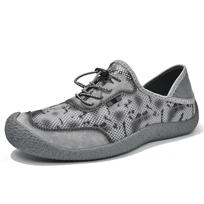 Factory Supply Large Size Feet Genuine Leather Mesh Upper Breathable Hand Made Sewing Men Cool Summer Shoes Sandals NovaCart