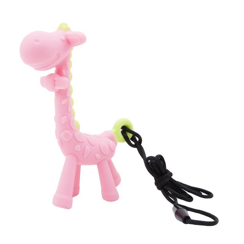 Unique Cute Cartoon Giraffe Shape Baby Teether Silicone  Teething Toy New Hanging Toy For Baby Activity Stevvex