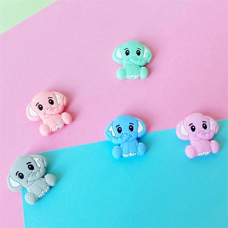 2pc Silicone Elephant Teether  Baby Silicone Chew Charms Baby Teething Gift Toddler Toys Unique Design Stevvex