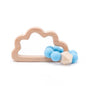 Wooden Teether Hedgehog Crochet Beads Wood Crafts Ring Engraved Bead Baby Teether Wooden Toys For Kids Rattle Stevvex