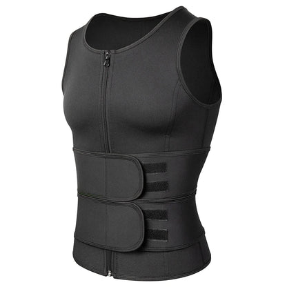 Neoprene Men's Shapers Sweat Vest for Men Waist Trainer Vest Adjustable Workout Body Shaper with Double Zipper for Sauna Suit NovaCart