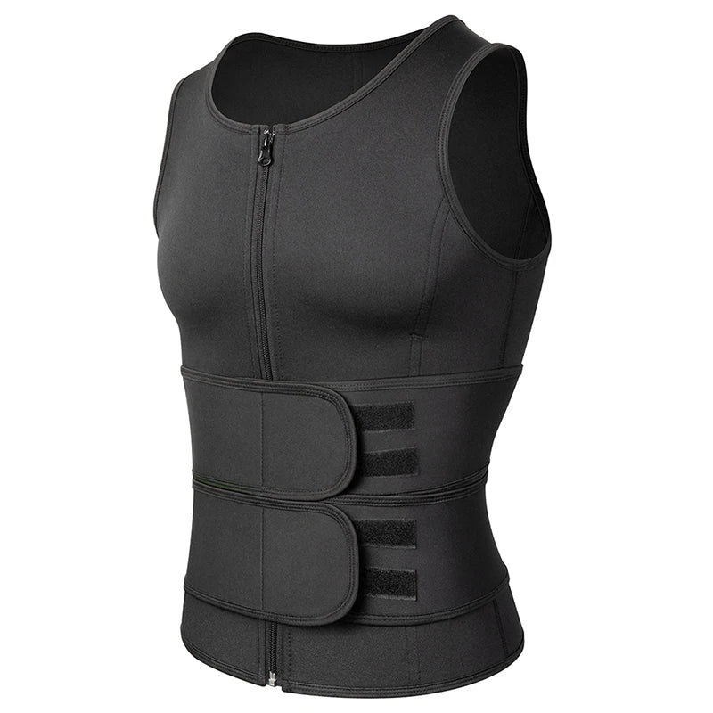 Neoprene Men's Shapers Sweat Vest for Men Waist Trainer Vest Adjustable Workout Body Shaper with Double Zipper for Sauna Suit NovaCart