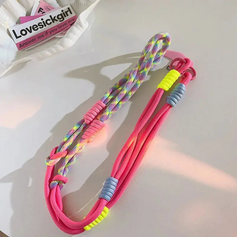 New Korean-style Mobile Phone Lanyard Three-Use Rope Case Strap Fixing Piece Neck and Diagonal Chain China NovaCart