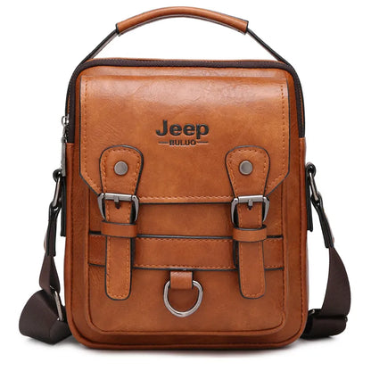 JEEP BULUO Multi-function Business Handbags Men New Man's Shoulder Bag Large Capacity Leather Messenger Bag Crossbody Big Brand NovaCart