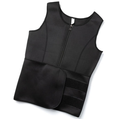 Neoprene Men's Shapers Sweat Vest for Men Waist Trainer Vest Adjustable Workout Body Shaper with Double Zipper for Sauna Suit NovaCart