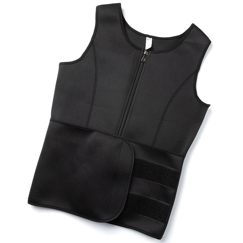Neoprene Men's Shapers Sweat Vest for Men Waist Trainer Vest Adjustable Workout Body Shaper with Double Zipper for Sauna Suit NovaCart