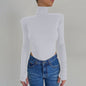 2022 Jumpsuits Women Rompers Sexy Club Hollow Out Backless Bodysuits Casual Long Sleeve Solid Slim