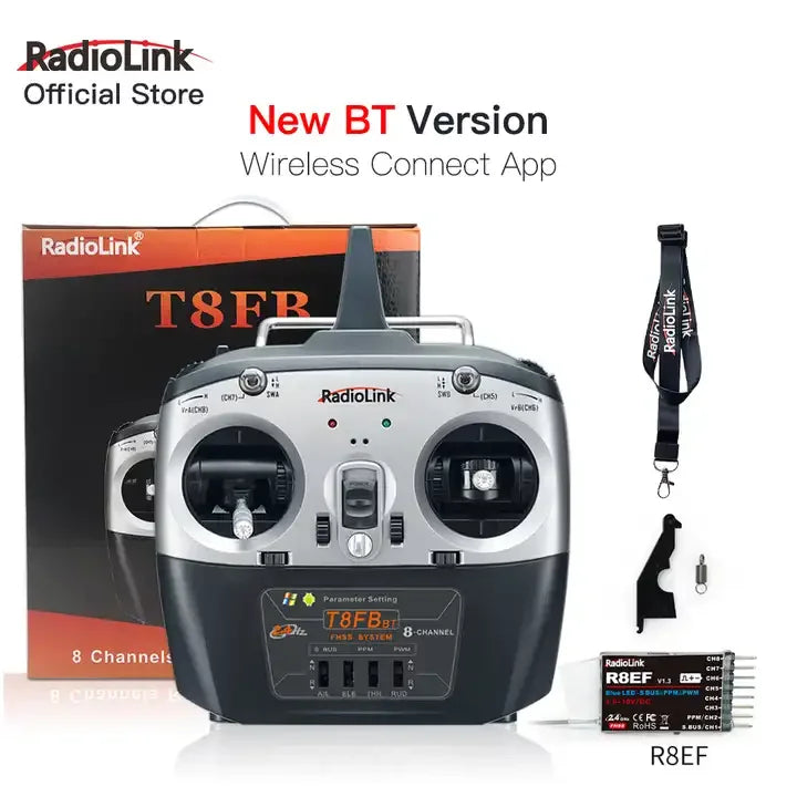 RadioLink RC Transmitter T8FB Throttle Right with Receiver R8EF for Drone 2km Control Distance 8 Channels RC Controller Pix4 NovaCart