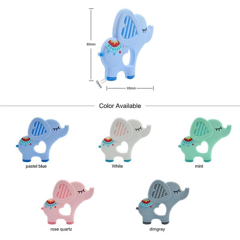 Baby Teethers Cartoon Animal Baby Teething Toy Penguin Silicone Teether Unicorn Pendant Raccoon Accessories Stevvex
