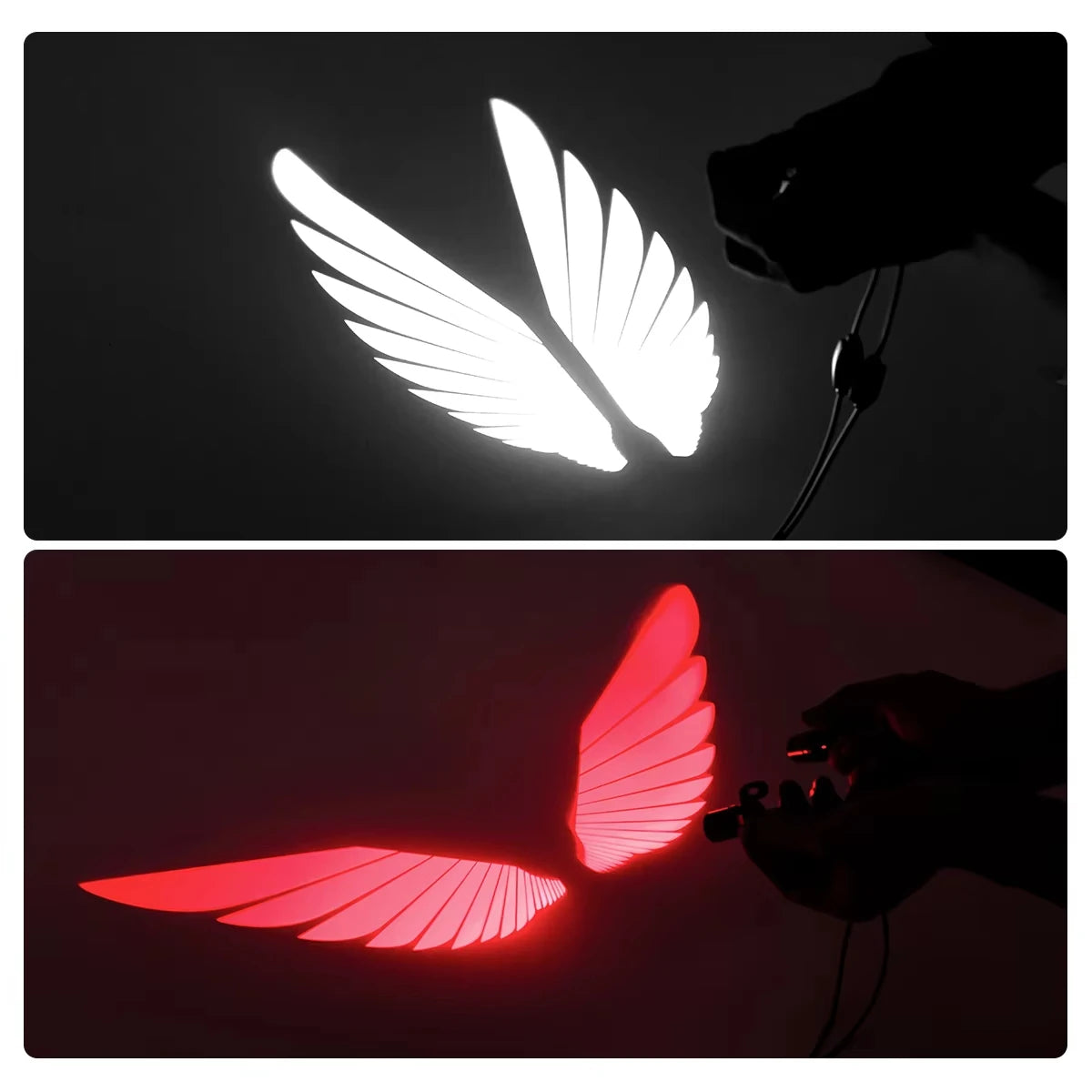 2Pcs Motorcycle Angel Wings Laser Lights 9-36V Universal Modified LED Decorative Welcome Wing Ambient Projection Light NovaCart