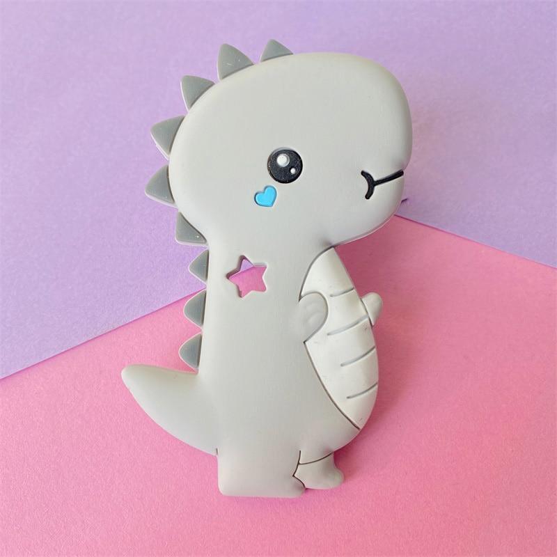 Dinosaur Teether Teething Animal Shape  Chewable Chewing Toys For Baby Boys And Girls  BPA Free Food Pefect Gift Stevvex