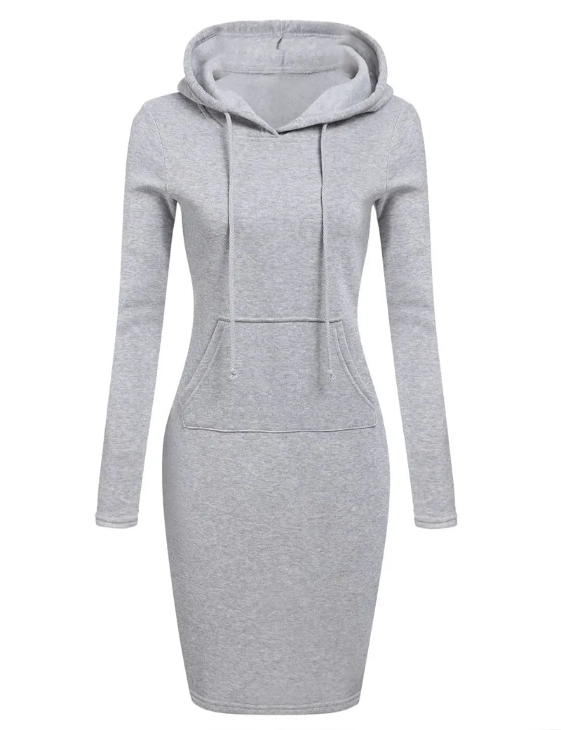 Ladies Dress Autumn Women Hooded Dresses Hoodies Women Sweatshirts Women Hoodies Dress Tops Ladies Clothing NovaCart
