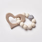 Modern Baby Silicone Wooden  Nursing Bracelets Wood Teether Silicone Beads Teething Wood Rattles Toys for Baby Stevvex