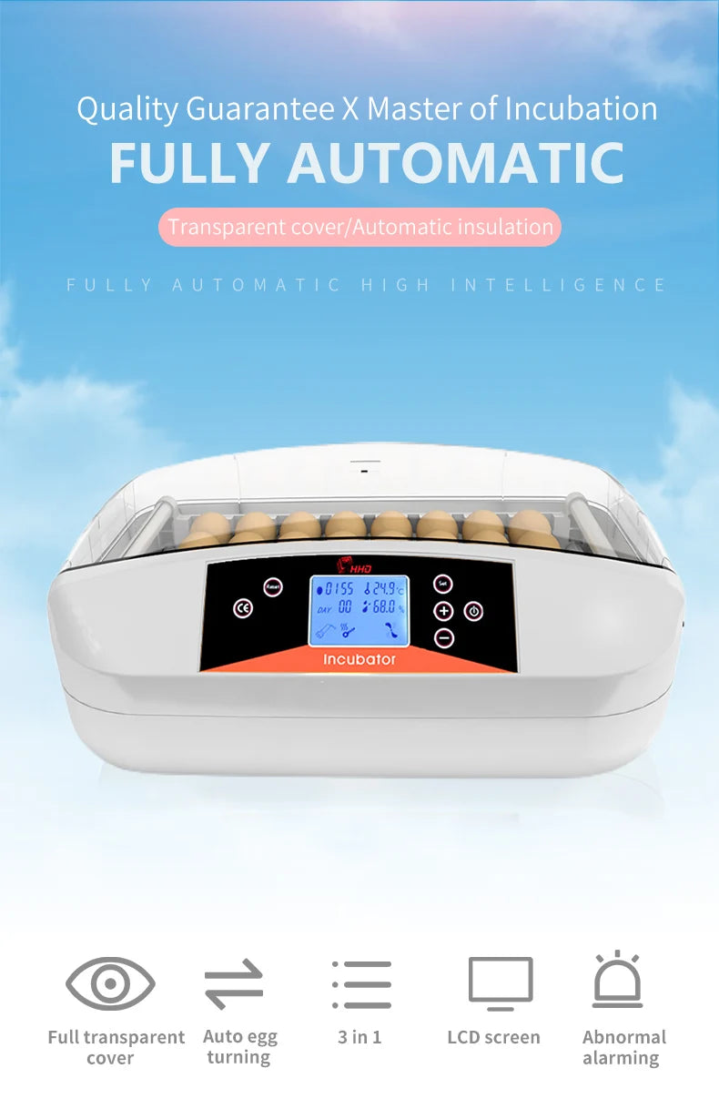 HHD High Hatching Rate Fully Automatic Quail Chicks  Incubator for Hatching Eggs Machine   G32A NovaCart