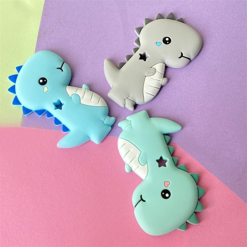 Dinosaur Teether Teething Animal Shape  Chewable Chewing Toys For Baby Boys And Girls  BPA Free Food Pefect Gift Stevvex