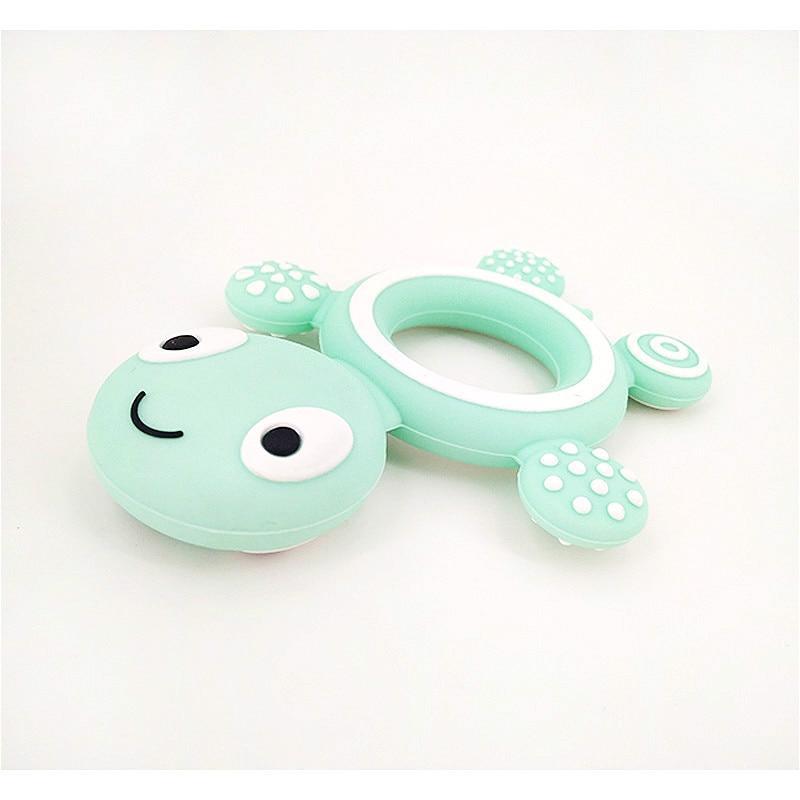 Baby Silicone Teethers Food  Cute Turtle Tiny  Teething Baby Shower Gifts Cartoon Animals Teether Stevvex