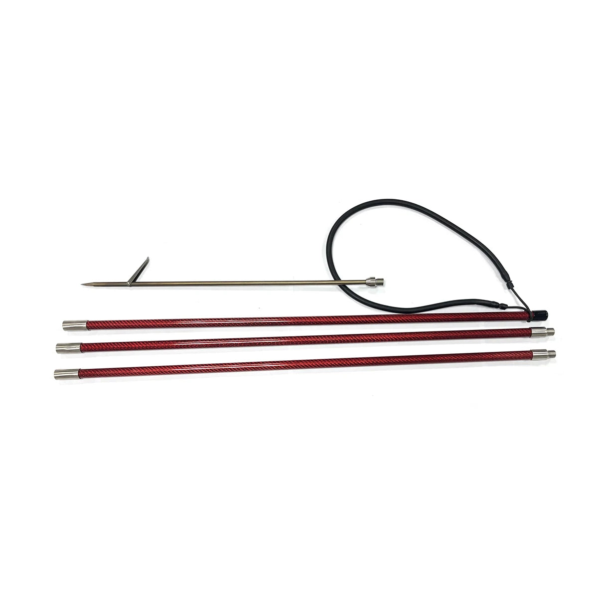 7' Travel Carbon Fibre Diving Spears Fishing Gun Accessoris Open 1 Prong Single Barb Tip for Hunting NovaCart