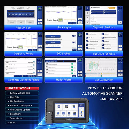 Lifetime Free Update MUCAR VO6 OBD2 Scanner 28 Reset Services Bidirectional Scan Tools Full Systems Auto Diagnostic Tool Scanner NovaCart