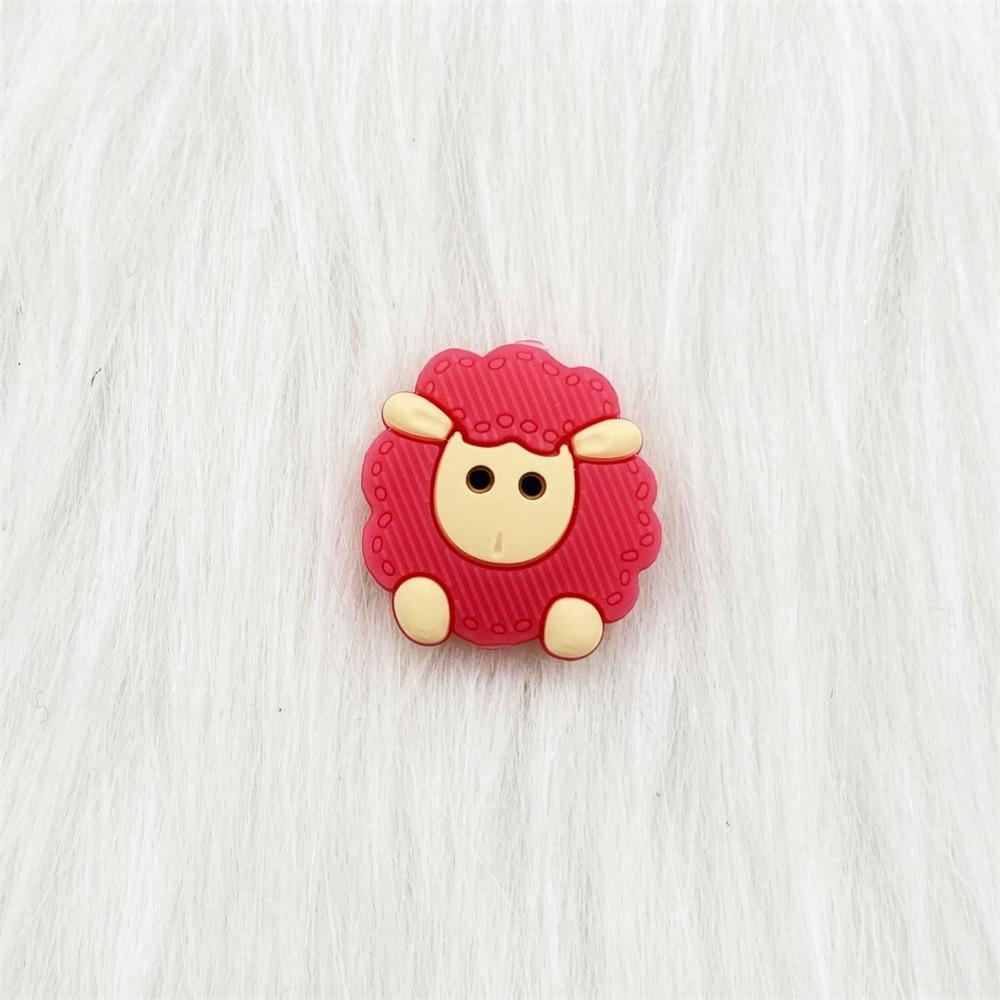 5pcs Animals Cartoon Silicone  Teething  Sheep   For Children Newborn Baby Teether For Teeth Stevvex