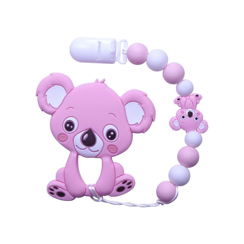 Baby Teething Lovely Koala Owl Horse Cookies Baby Teether Molar Toy Gift Raccoon Food Grade Silicone Beads For Kids and Baby Stevvex