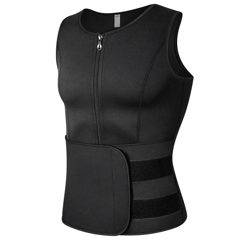 Neoprene Men's Shapers Sweat Vest for Men Waist Trainer Vest Adjustable Workout Body Shaper with Double Zipper for Sauna Suit NovaCart
