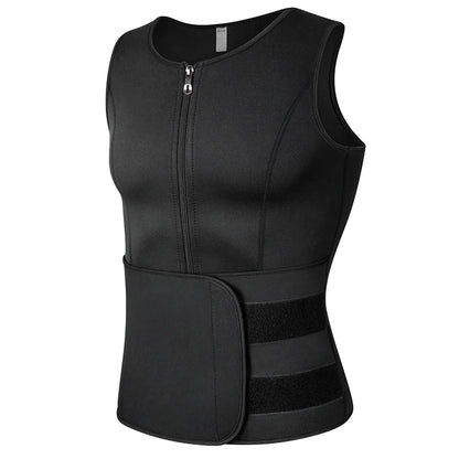 Neoprene Men's Shapers Sweat Vest for Men Waist Trainer Vest Adjustable Workout Body Shaper with Double Zipper for Sauna Suit NovaCart