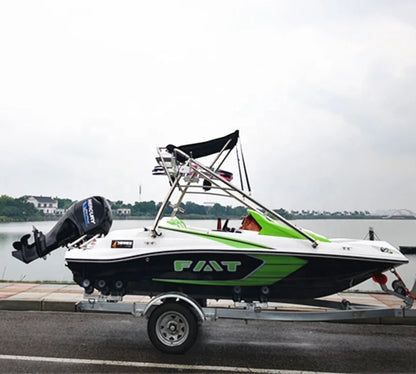 4.67 M 4 Seats Fiberglass Outboard Engine High Speed Boat for Personal Pleasure NovaCart