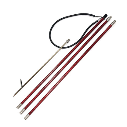 7' Travel Carbon Fibre Diving Spears Fishing Gun Accessoris Open 1 Prong Single Barb Tip for Hunting NovaCart