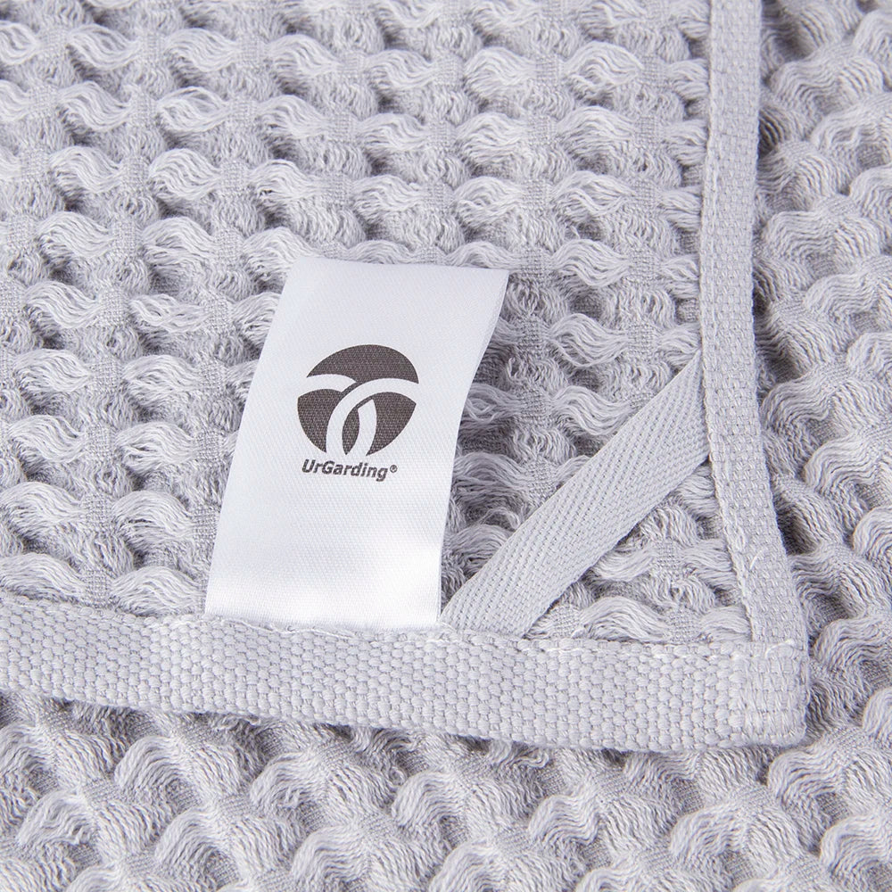Travel Sustainable Silver Titanium Anti-microbial Waffle Soft Face Towel NovaCart