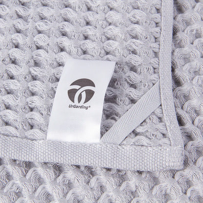 Travel Sustainable Silver Titanium Anti-microbial Waffle Soft Face Towel NovaCart
