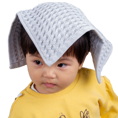 Travel Sustainable Silver Titanium Anti-microbial Waffle Soft Face Towel NovaCart