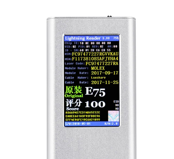 True Box YG-616 YG-628 Lightning Model Reader E75 C94 Data Line Usb Cable Tester for Iphone True and False Detector NovaCart