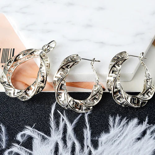 African Halloween Hot Sale High Quality Copper Women Wedding Party Geometric Non Tarnish Jewelry Set NovaCart