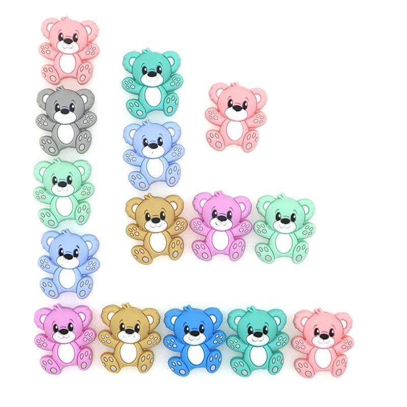 Mini Bear Silicone Beads Baby Dummy Cartoon Pacifier Toy Accessories For Kids And Babies Stevvex