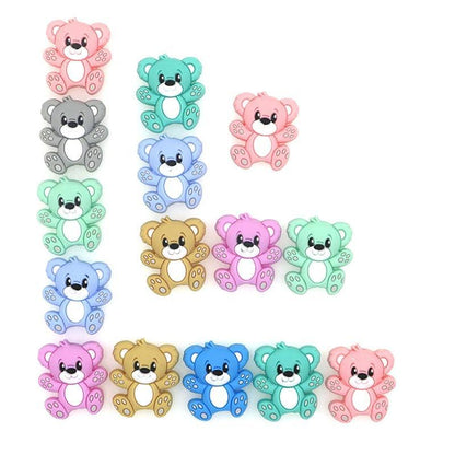 Mini Bear Silicone Beads Baby Dummy Cartoon Pacifier Toy Accessories For Kids And Babies Stevvex