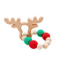 Wooden Teether Hedgehog Crochet Beads Wood Crafts Ring Engraved Bead Baby Teether Wooden Toys For Kids Rattle Stevvex