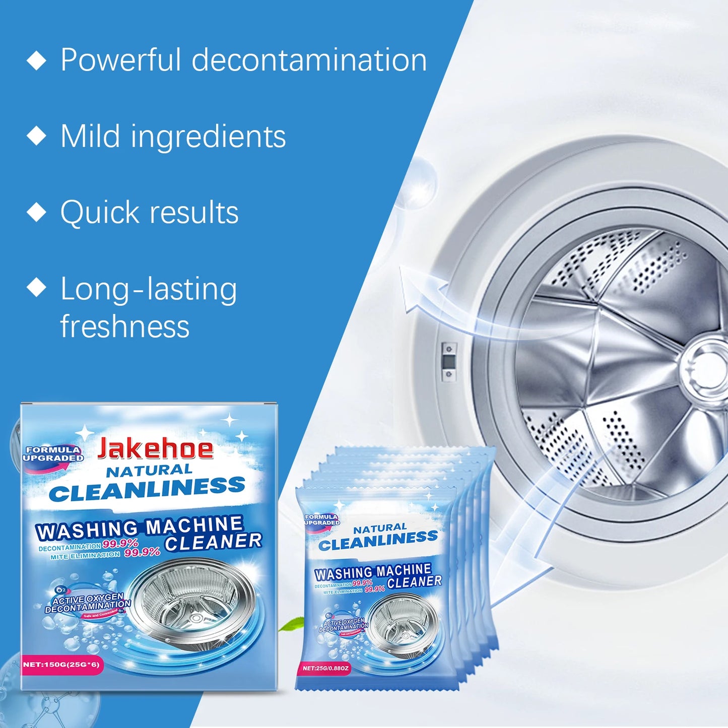 Jakehoe Washing Machine Decontaminator Cleaning Powder To Remove Dirt Odor Laundry Sink Household Clean Fresh And Effective NovaCart
