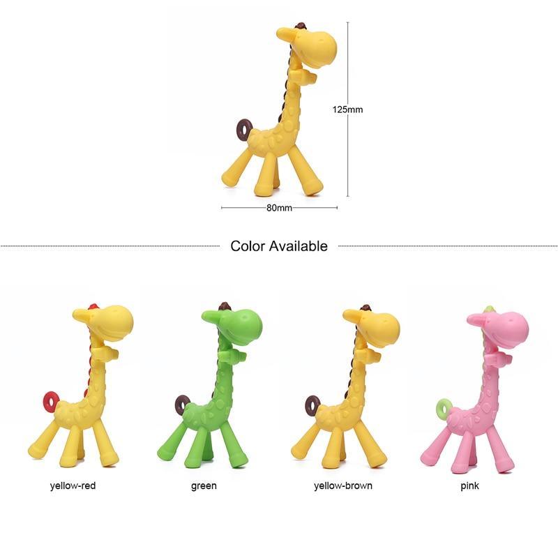 Baby Teethers Cartoon Animal Baby Teething Toy Penguin Silicone Teether Unicorn Pendant Raccoon Accessories Stevvex