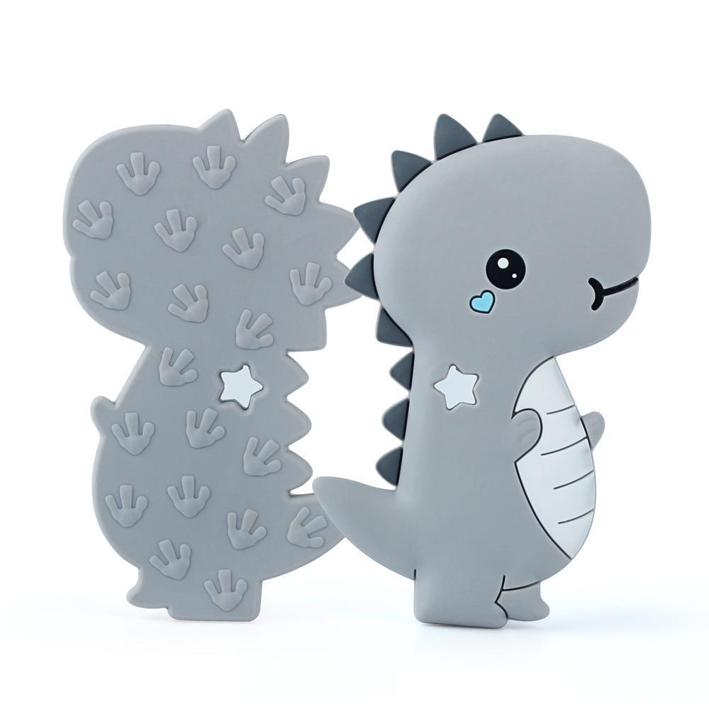 Dinosaur Baby Teether  Animal Silicone Beads Chew Charms Food Grade Silicone Teether Bead Toy Gift For Baby and Kids Stevvex