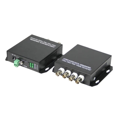 Fiber Optic Video Converter CCTV SM Single Fiber 4 Channel RS485 Return Data NovaCart