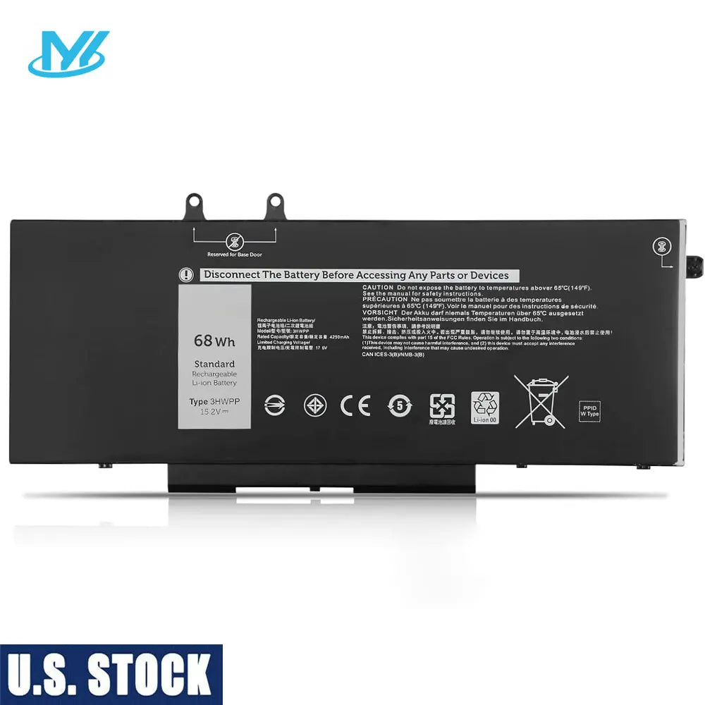 US Stock 3HWPP Laptop Battery for Dell Precision 3541 3551 Latitude 5501 5411 5410 5510 Inspiron 7706 7500 7506 2-in-1 Battery NovaCart