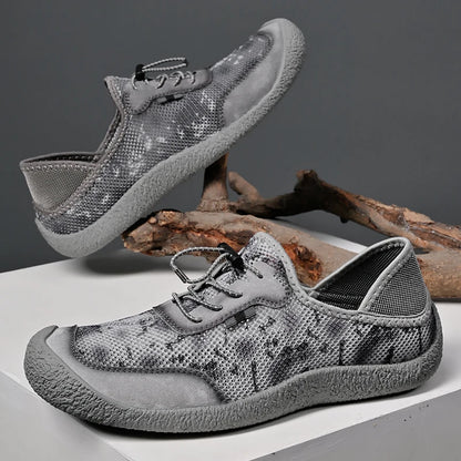 Factory Supply Large Size Feet Genuine Leather Mesh Upper Breathable Hand Made Sewing Men Cool Summer Shoes Sandals NovaCart