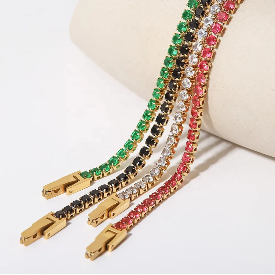 Multi Color Zirconia Bracelets LUNAR VINES