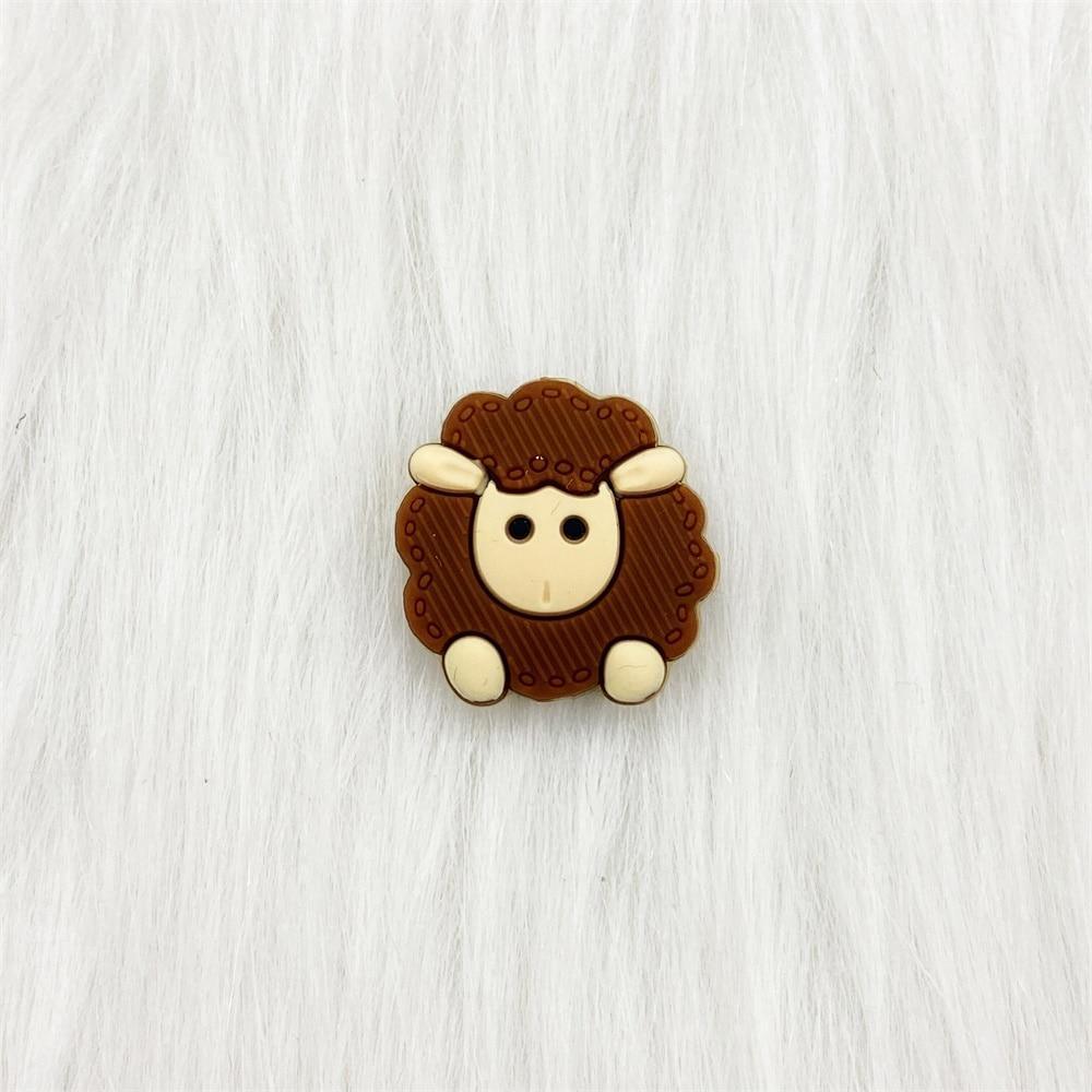 5pcs Animals Cartoon Silicone  Teething  Sheep   For Children Newborn Baby Teether For Teeth Stevvex
