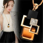 Long Necklaces& Pendants for Women Collier Femme Geometric Fashion Crystal Jewelry