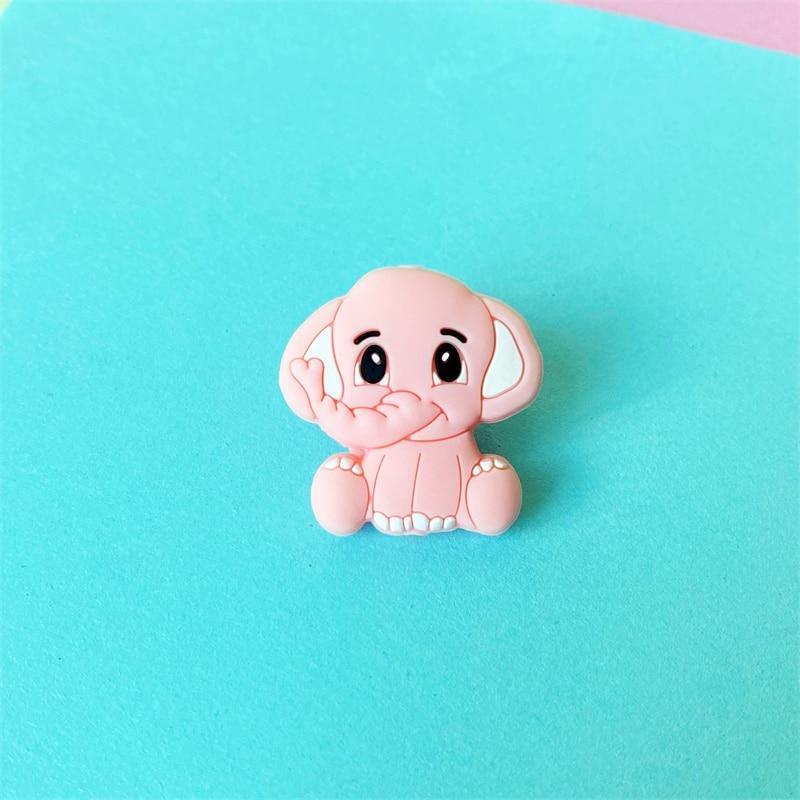 2pc Silicone Elephant Teether  Baby Silicone Chew Charms Baby Teething Gift Toddler Toys Unique Design Stevvex