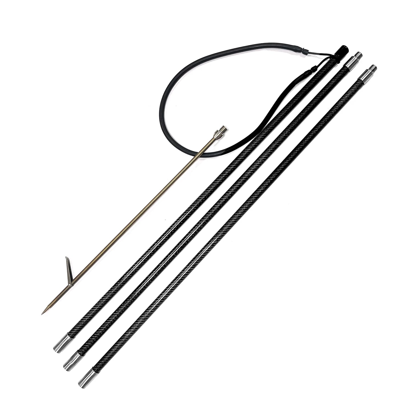 7' Travel Carbon Fibre Diving Spears Fishing Gun Accessoris Open 1 Prong Single Barb Tip for Hunting NovaCart