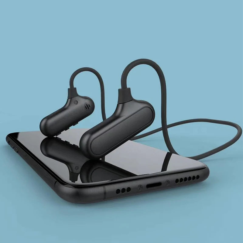Wireless Air Bone Conduction Headphones  5.0 Open Ear Sports Headset with Mic Sweatproof for Running Bicycling NovaCart