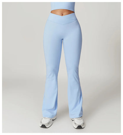 NO MOQ Blank Eco Friendly Flare Recycled Fabric Sustainable Legging Yoga Flared Pants Women NovaCart
